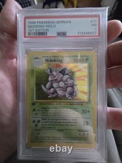 1999 Pokémon Nidoking holographique allemand 1re édition PSA 1 PR très rare 11/102