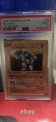 1ère Édition Shadowless Machoke PSA Mint 9 très rare, très peu de PSA 9