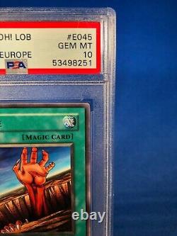 2002 Yu-Gi-Oh PSA 10 Fissure EUROPE LOB-E045 1ère Édition Carte Rare TRÈS RARE POP 2