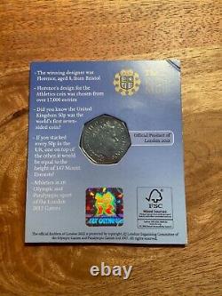 2009 Blue Peter 50p Londres 2012 Jeux Olympiques Winners Edition Very Rare