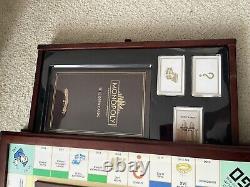 75e anniversaire MONOPOLY Jeu de société Édition Frontgate Très rare Tiroir en bois