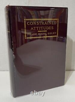 ATTITUDES CONTRAINTES Par FRANK MOORE COLBY Édition Signée Très Rare ! 1910