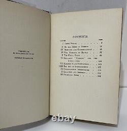 ATTITUDES CONTRAINTES Par FRANK MOORE COLBY Édition Signée Très Rare ! 1910