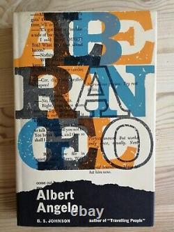 Albert Angelo par B S Johnson, Très rare, 1ère édition, 1964 avec jaquette