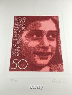 Allemagne Borek Art-edition 1979 Anne Frank Ltd. Édition Seulement 500! Très Rare