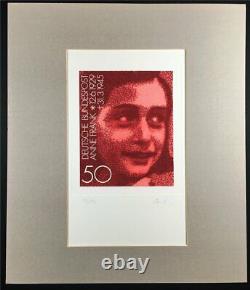 Allemagne Borek Art-edition 1979 Anne Frank Ltd. Édition Seulement 500! Très Rare
