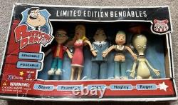 American Dad Figurines Bendables Édition Limitée Très Rares 2005 AD 200