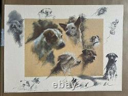 Art de chien: Impression de chien Terriers. TRÈS RARE par Mick Cawston édition épuisée