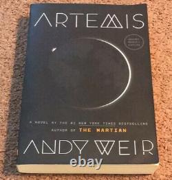 Artemis signé par Andy Weir Épreuve non corrigée Édition de lecture en avant-première TRÈS RARE