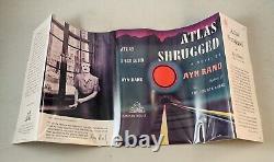 Atlas Shrugged-Ayn Rand-Très rare première édition/deuxième impression-DJ fac-similé