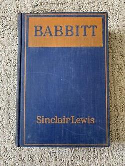 Babbitt De Sinclair Lewis 1922 Première Édition Première Impression Très Rare