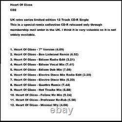 Blondie Heart Of Glass (REMIX) édition limitée CD de 12 titres REMIXES très rare