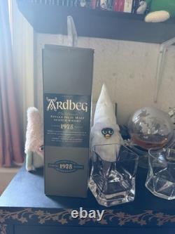 Bouteille vide Ardbeg 1975 édition limitée avec boîte et carte d’insertion, très rare