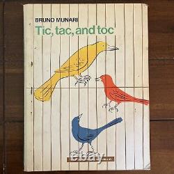 Bruno Munari Tic Tac Et Toc (1957) Enfants 1ère Édition Oiseaux Japon Très Rare