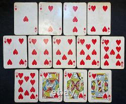 C1900 Cartes De Jeu Anciennes Très Rare 1ère Édition Poker Deck 52/52 Boîte De Basse Qualité