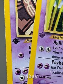 Carte Pokémon Girafarig Première Édition TIMBRE GRIS Neo Genesis Très Rare Erreur