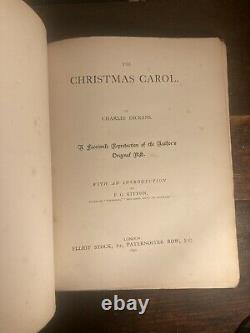 Charles Dickens A Christmas Carol 1890 Première Édition Limitée Très Rare