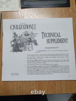 Civilization 2 Très Rare Collection Classique Microprose Grande Boîte PC