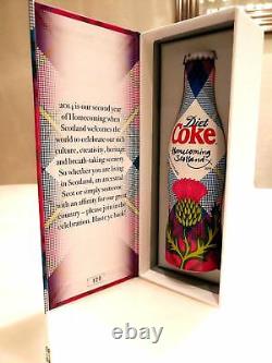 Coca Cola Bottle Aluminium Scotland Homecoming Limited Edition 129/500 Très Rare