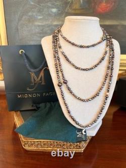 Collier Twilight en perles d’eau douce, édition limitée Mignon Faget, très rare, 72 po