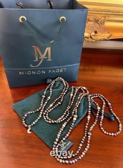 Collier Twilight en perles d’eau douce, édition limitée Mignon Faget, très rare, 72 po