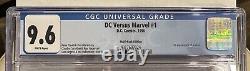 DC contre Marvel #1 CGC 9.6 TRÈS RARE VARIANT DCU ! Recensement 20 1ère App ACCESS