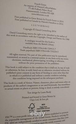 David Cronenberg Consumed Édition Signée Reliée Très Rare