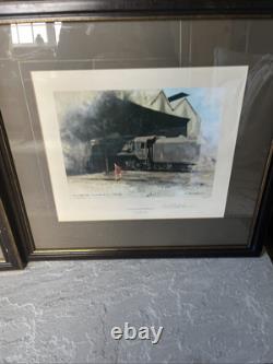 David Shepherd édition limitée trilogie des dépôts de vapeur de Guildford très rare encadrée