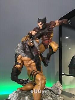 Diorama très rare X-Men, Wolverine contre Sabretooth version exclusive par Sideshow