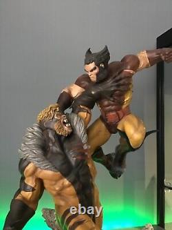 Diorama très rare X-Men, Wolverine contre Sabretooth version exclusive par Sideshow