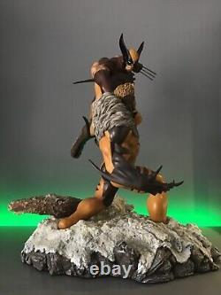 Diorama très rare X-Men, Wolverine contre Sabretooth version exclusive par Sideshow