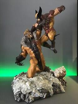 Diorama très rare X-Men, Wolverine contre Sabretooth version exclusive par Sideshow