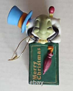 Disney Grolier Gold Edition Jimmy Cricket Matchbox Ornement De Noël Very Rare