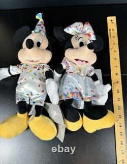 Disney Mickey & Minnie 90e Anniversaire Peluche Édition Limitée Neuf Avec Étiquettes Très Rare