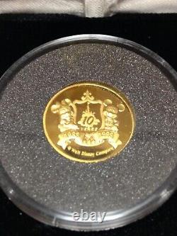 Disneyland Tokyo 10ème Anniversaire Gold Coin Edition Limitée Très Rare Du Japon
