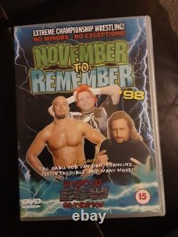 ECW Novembre à Se Souvenir 1998 DVD ÉDITION DELTA ROYAUME-UNI TRÈS RARE