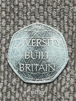 ÉDITION COLLECTOR TRÈS RARE ! Pièce de 50p 'LA DIVERSITÉ FAIT LA GRANDE-BRETAGNE'