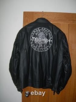 ÉDITION SPÉCIALE VESTE EN CUIR DE MOTO TRIUMPH ACE CAFE Très Rare XL