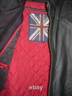 ÉDITION SPÉCIALE VESTE EN CUIR DE MOTO TRIUMPH ACE CAFE Très Rare XL