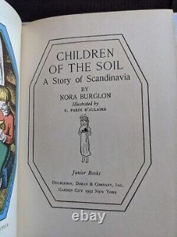 ENFANTS DE LA TERRE HISTOIRE DE SCANDINAVIE par Nora Burglon TRÈS RARE 1ÈRE ÉDITION