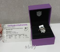 Édition Limitée Très Rares Bague en Or 18k avec Grenat à Changement de Couleur et Diamant Taille 7