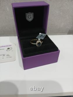 Édition Limitée Très Rares Bague en Or 18k avec Grenat à Changement de Couleur et Diamant Taille 7