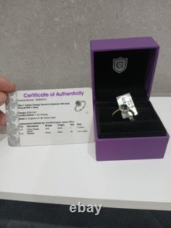 Édition Limitée Très Rares Bague en Or 18k avec Grenat à Changement de Couleur et Diamant Taille 7