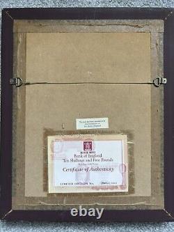 Édition de collectionneur très rare en or 99,9% de 5 £ et 10 shillings. Limitée à 1000 exemplaires.