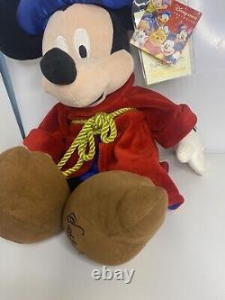 Édition limitée très rare de Mickey Mouse l'apprenti sorcier en peluche n° 553 sur 2500