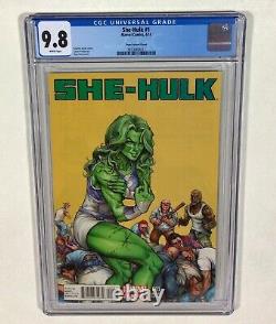 Elle-hulk #1 Cgc 9.8 Rare Cley! (couverture De Variante De Siya Oum, Très Scarce!) Merveilleux 2014