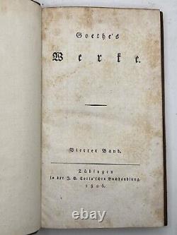 Faust de Johann von Goethe PREMIÈRE ÉDITION 1808 avec les Oeuvres 1806-1810 TRÈS RARE