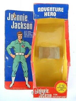 Figurine d'action Vintage Mego Johnnie Jackson des années 1970, variante UK, très rare, dans sa boîte.