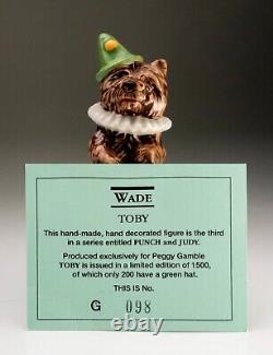Figurine en porcelaine de Wade Toby Édition Limitée Très Rare avec Chapeau Vert 98/200