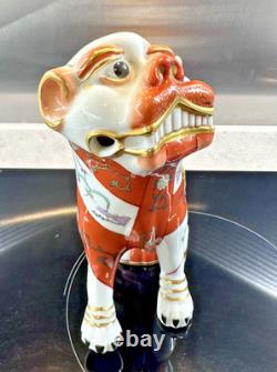 Figurine en porcelaine de chien Foo Herend regardant à droite Édition spéciale 5309 Très rare